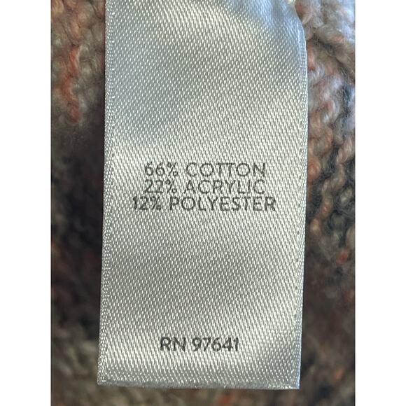 j Jill Tunic Sweater Medium Marled Pink Cowl Neck Preppy Officecore Side Slit - Picture 7 of 7